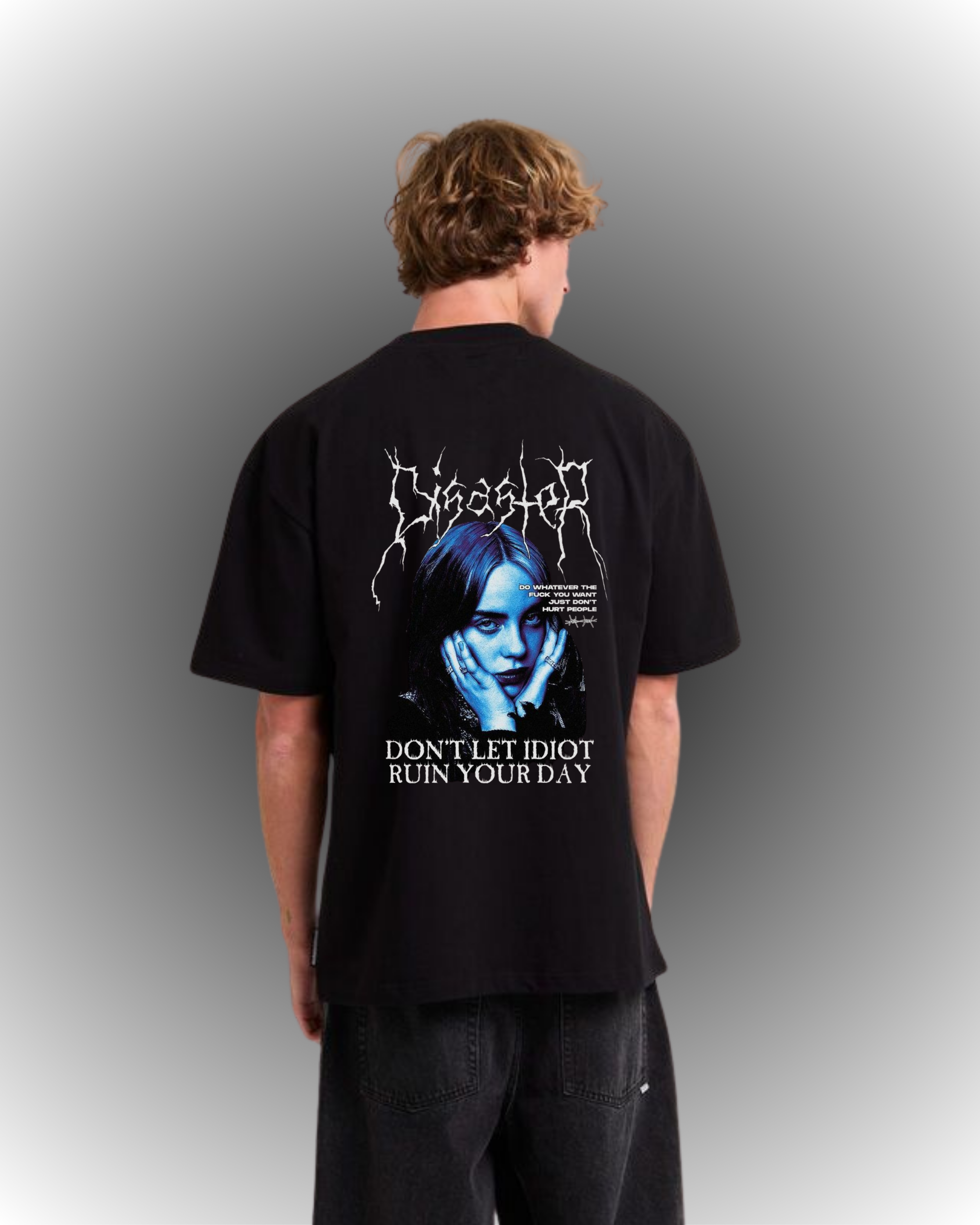 Unisex Oversized T-Shirt Drop Shoulder - Billie Eilish