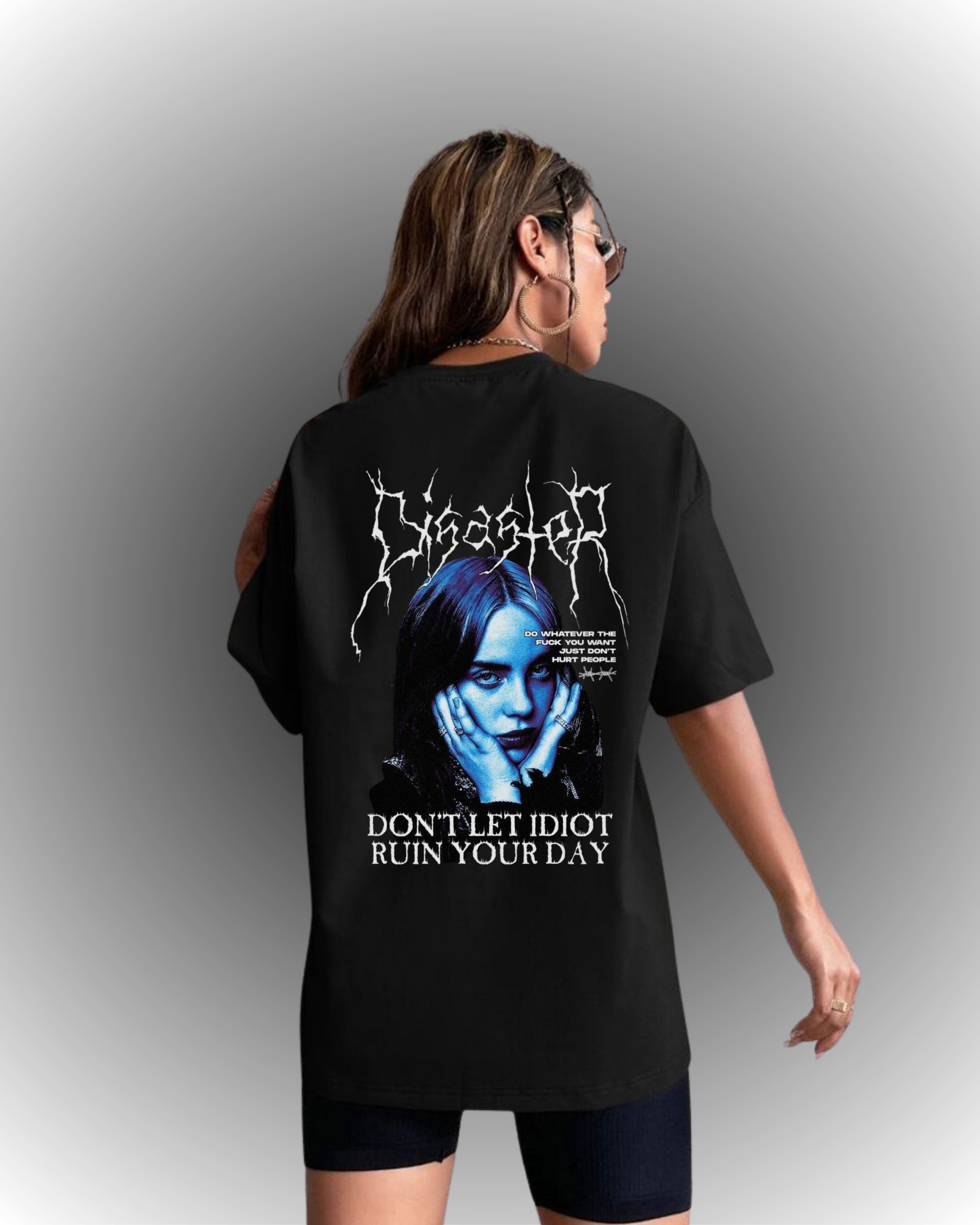 Unisex Oversized T-Shirt Drop Shoulder - Billie Eilish
