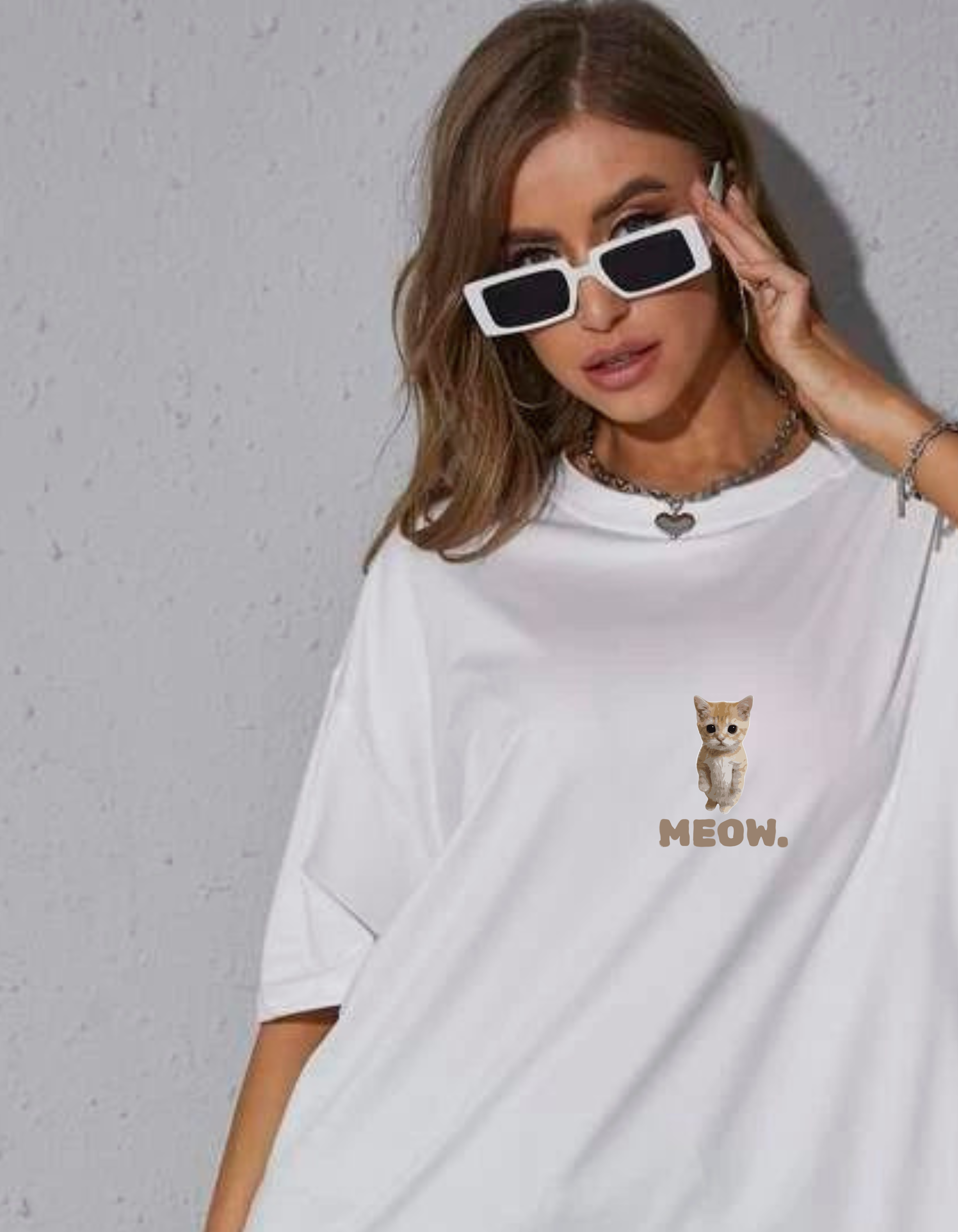 Unisex Oversized T-Shirt - Meow
