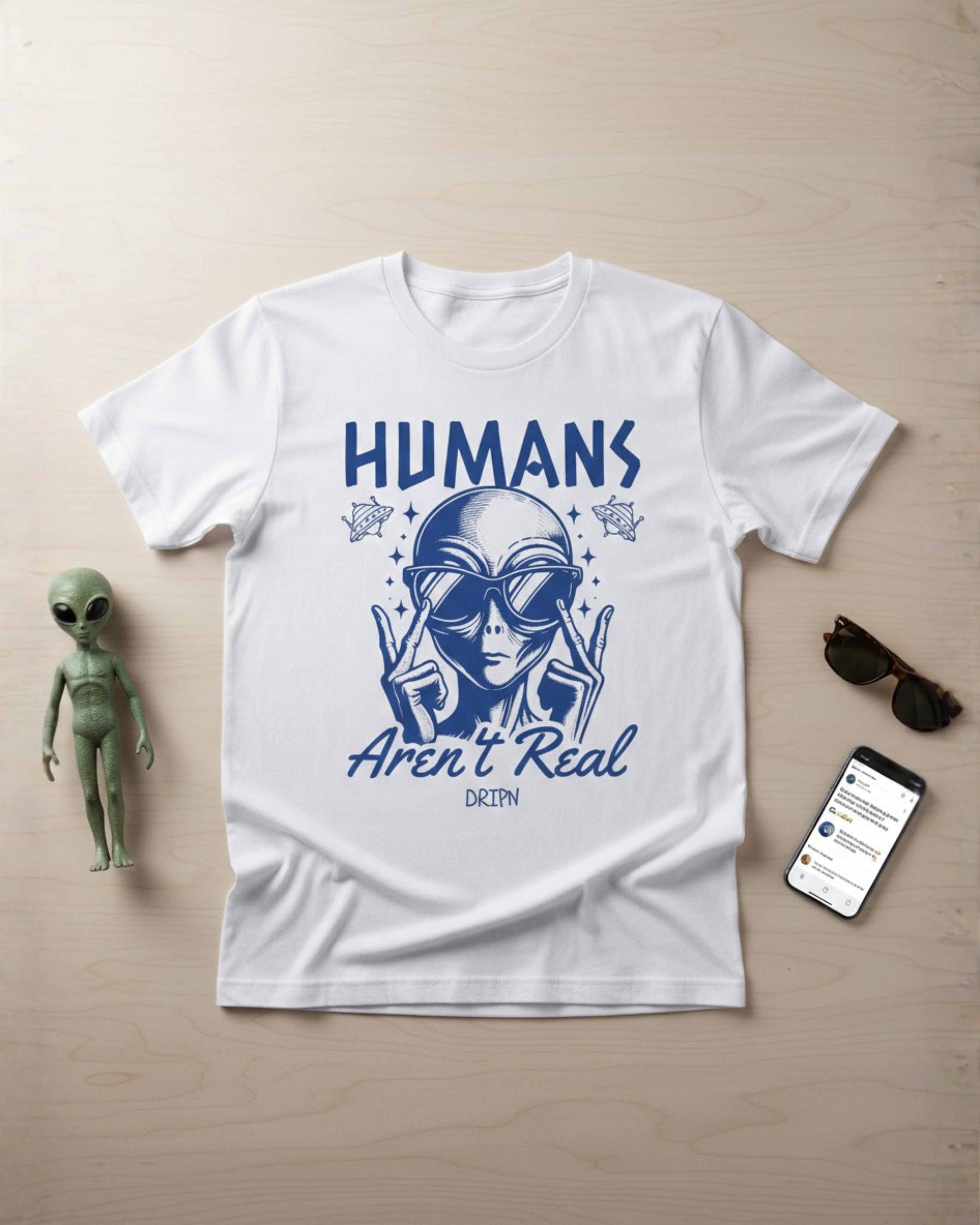 Unisex Pure Cotton T-Shirt - Humans Aren't Real