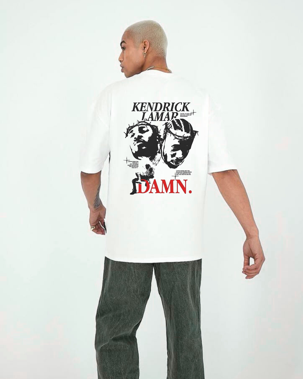 Unisex Oversized T-Shirt Drop Shoulder - Kendrick lamar