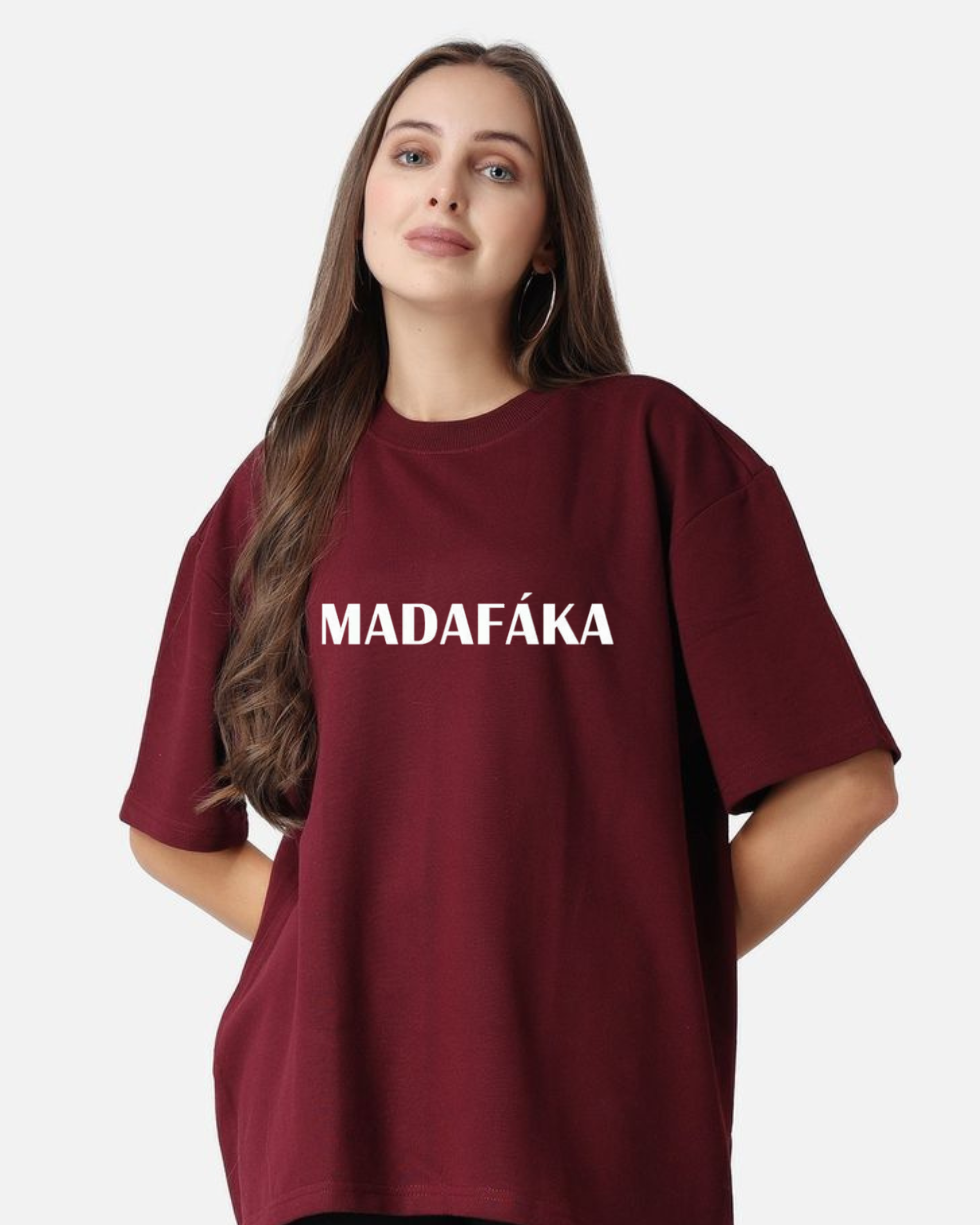 Unisex Oversized T-Shirt Drop Shoulder - Madafaka