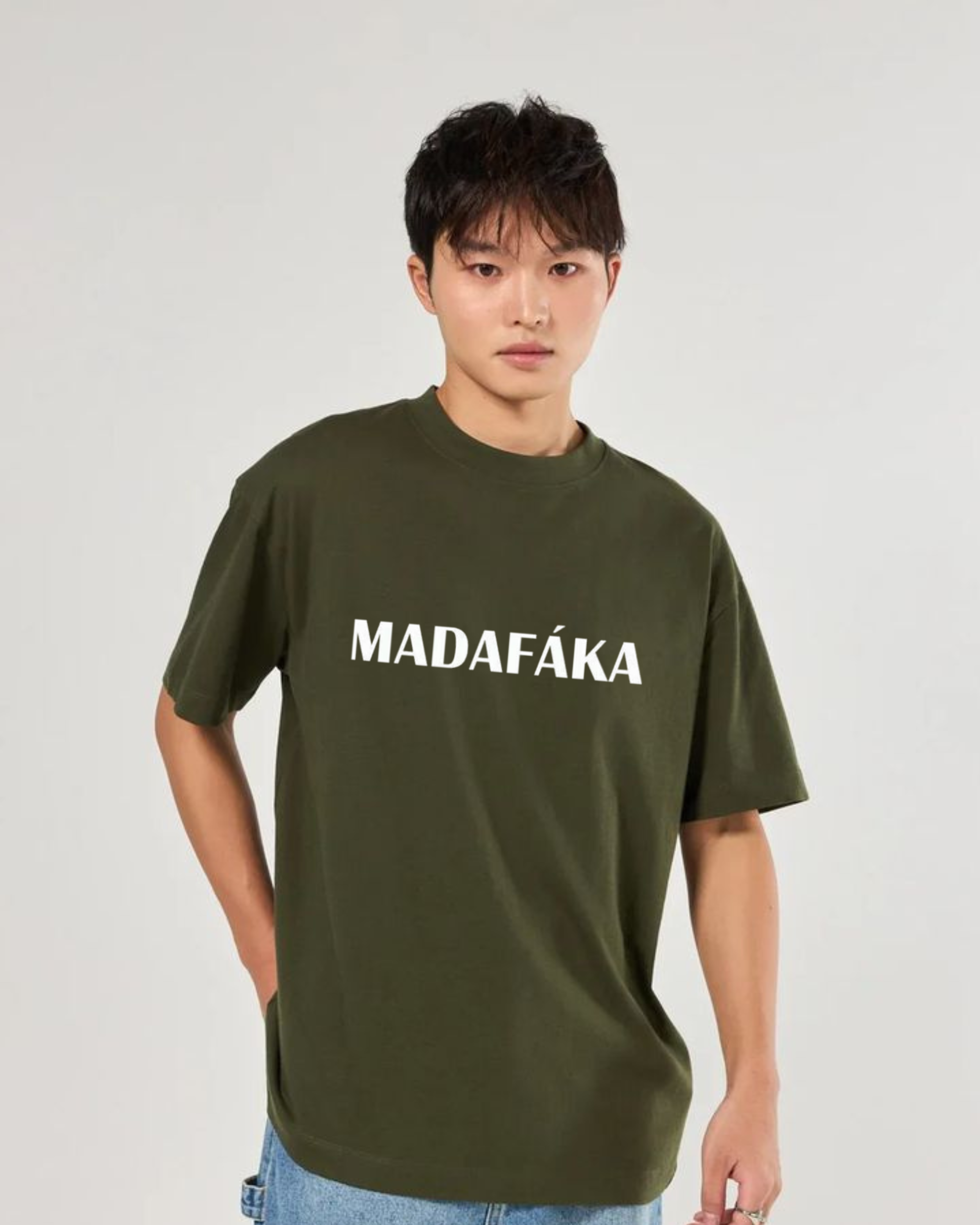Unisex Oversized T-Shirt Drop Shoulder - Madafaka