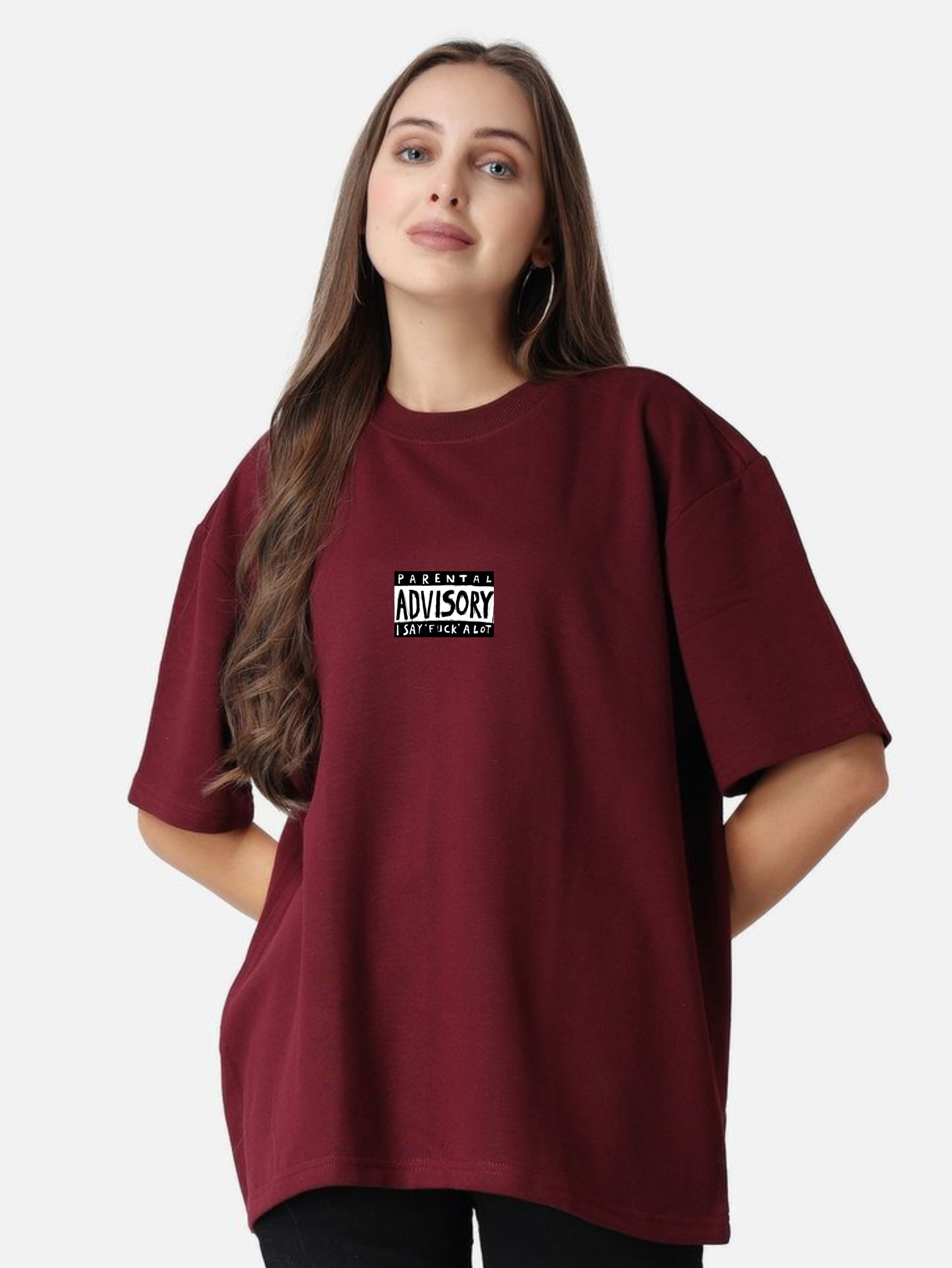 Unisex Oversized T-Shirt Drop Shoulder - Parental Advisory