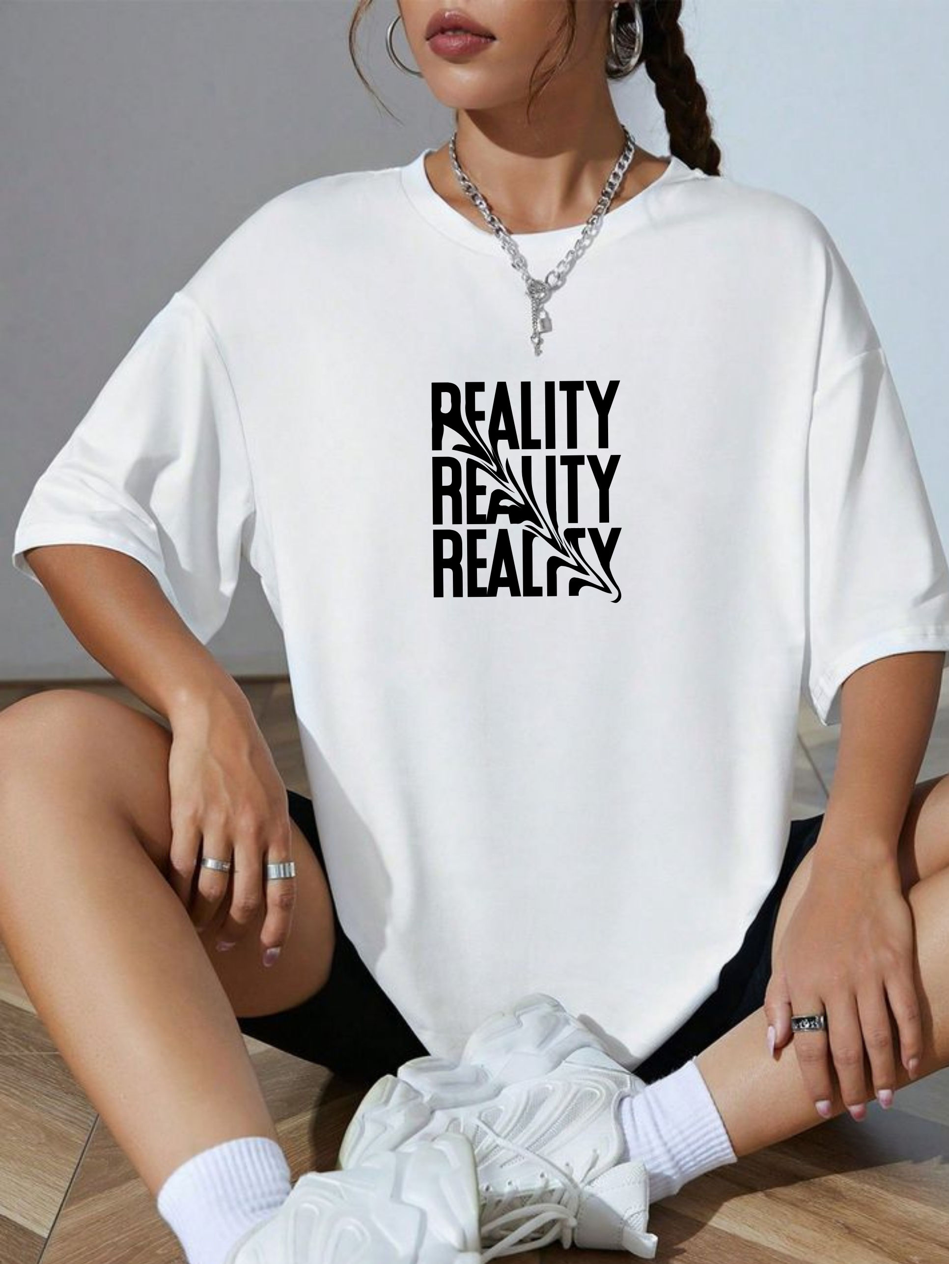 Unisex Oversized T-Shirt Drop Shoulder-Reality design
