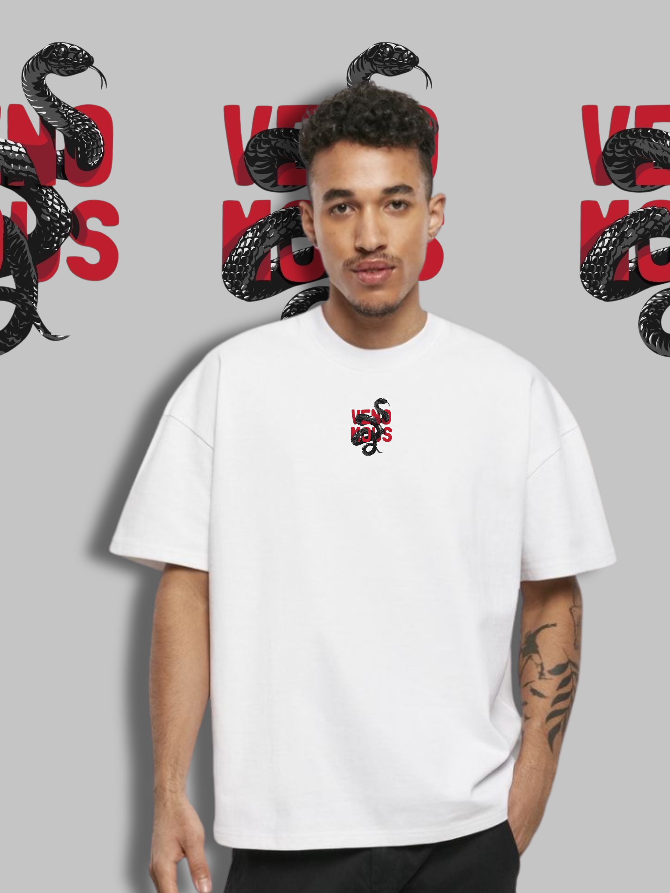 Unisex Oversized T-Shirt Drop Shoulder - VENOMOUS