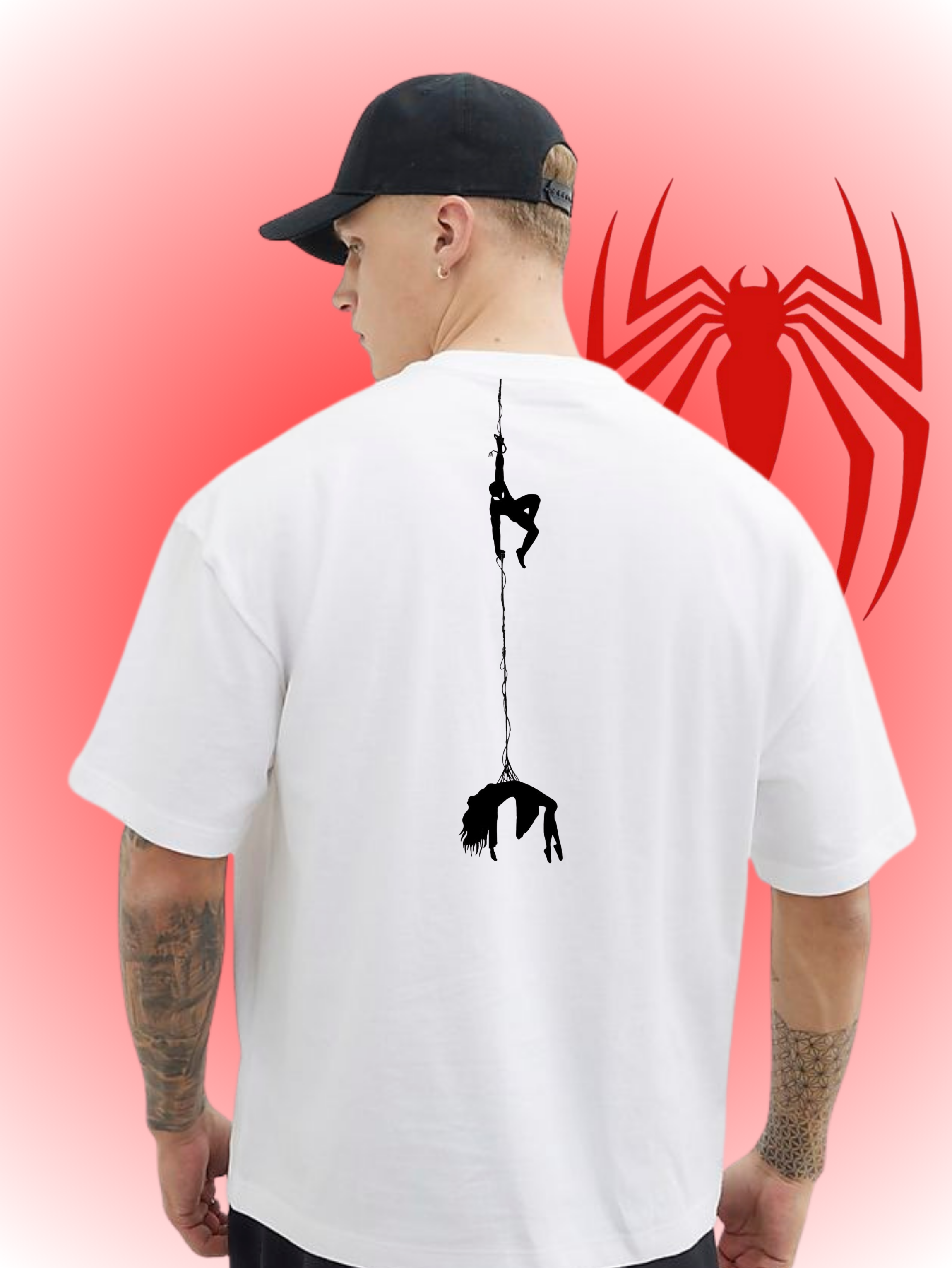Unisex Oversized T-Shirt Drop Shoulder - Spiderman